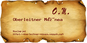 Oberleitner Mínea névjegykártya